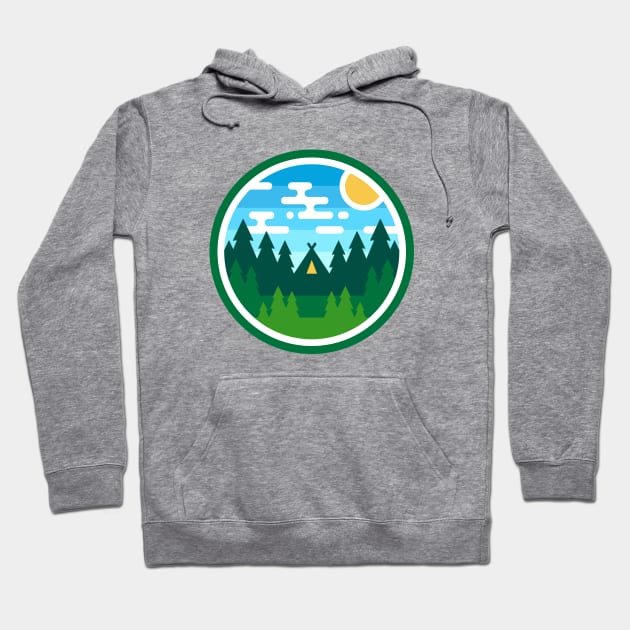 Woods Badge Hoodie by emberstudio